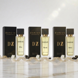 DARZAK Discovery Set with three 50ml Extrait de Parfum bottles and luxury perfume box